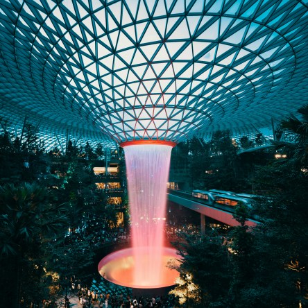 Fountain in Changi Airport, Singapore