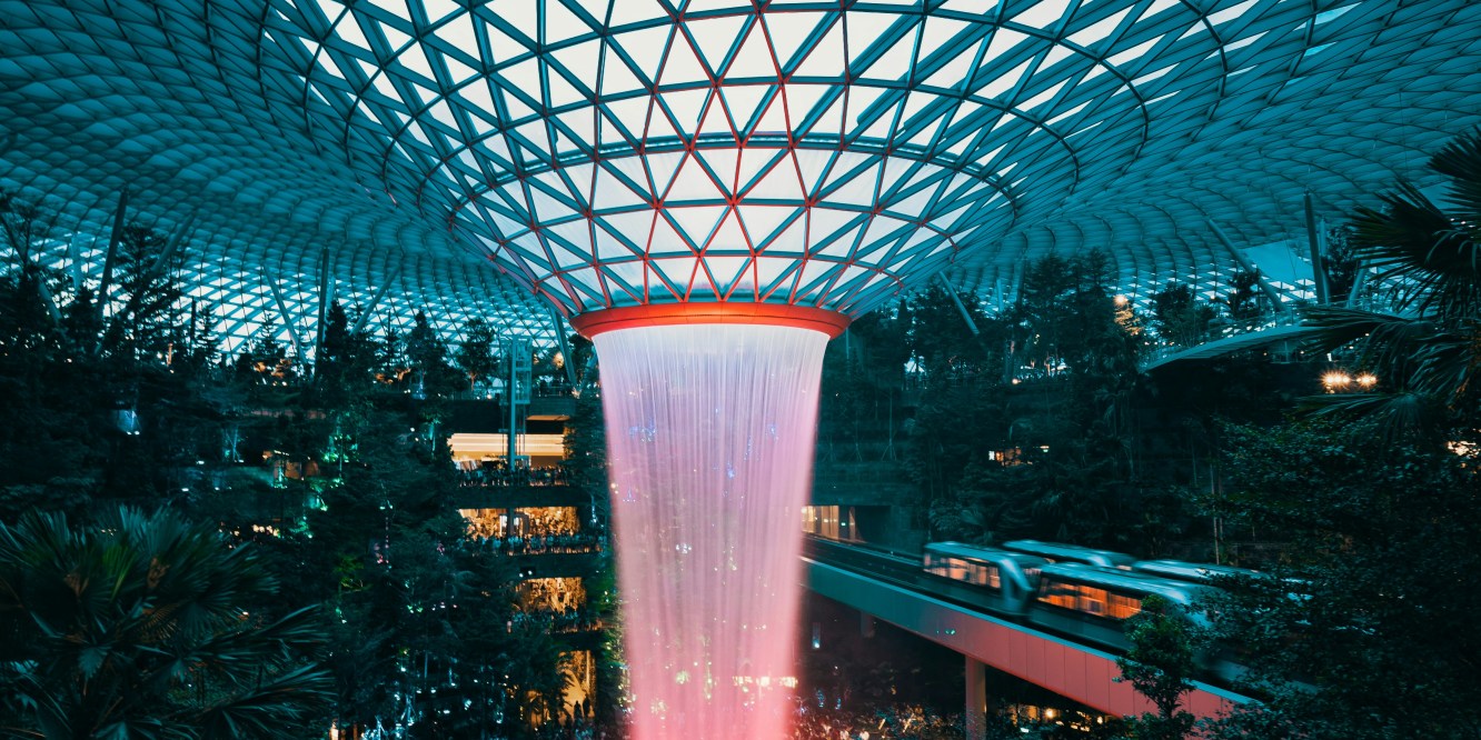 Fountain in Changi Airport, Singapore